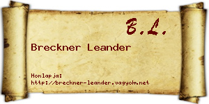 Breckner Leander névjegykártya